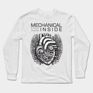 Mechanical Engineer Inside [Black Text Version] Long Sleeve T-Shirt